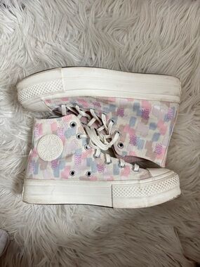 Converse High-Top Platform Sneakers in Pastel Pink, Lavender and Blue